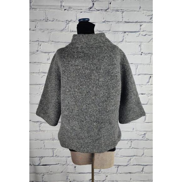 Rare Made in Italy Wool Jacket Womens M corpcore warm fuzzy Jackie O Audrey - Picture 3 of 8